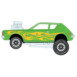 1/64 1971 AMC Gremlin, Metallic Lime Green, Johnny Lightning Zingers