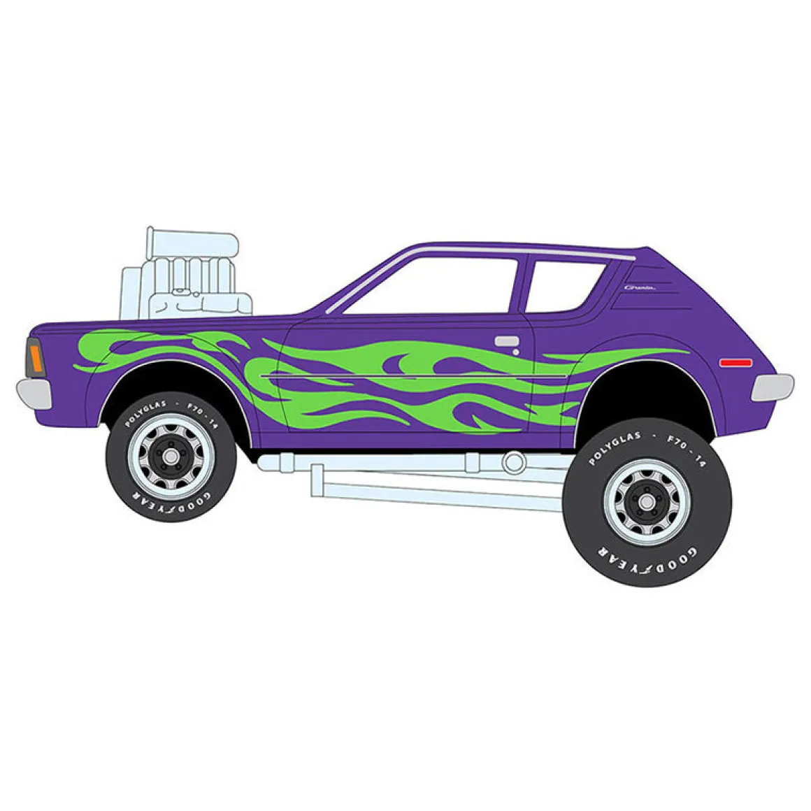 1/64 1971 AMC Gremlin, Metallic Metallic Passion Purple, Johnny Lightning Zingers