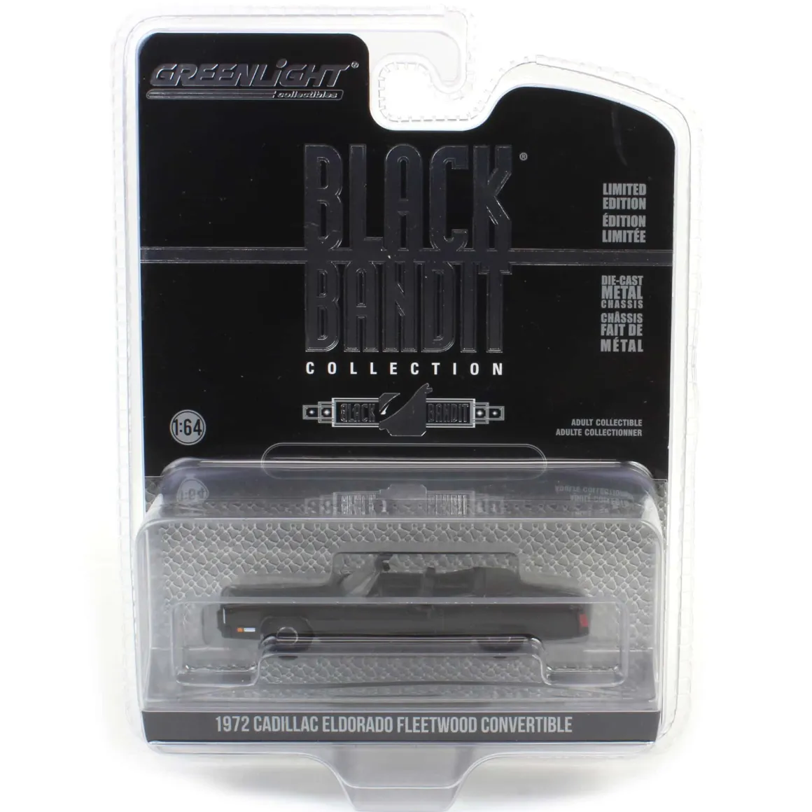 1/64 1972 Cadillac Eldorado Fleetwood Convertible, Black Bandit Series 29