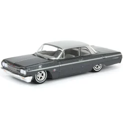 1/64 1964 Chevrolet Bel Air, Dark Gray & Silver Metallic, California Lowriders Series 6