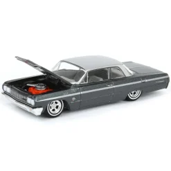 1/64 1964 Chevrolet Bel Air, Dark Gray & Silver Metallic, California Lowriders Series 6