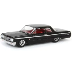 1/64 1964 Chevrolet Biscayne, Black with Red Interior, California Lowriders Series 4