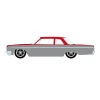 1/64 1964 Chevrolet Biscayne Lowrider, Silver Metallic & Red Two-Tone, California Lowriders Series 7