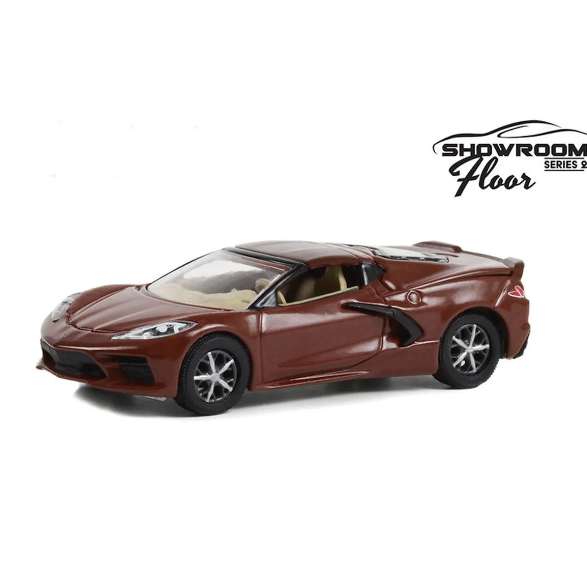 1/64 2022 Chevrolet Corvette C8 Stingray, Caffeine Metallic, Showroom Floor Series 2