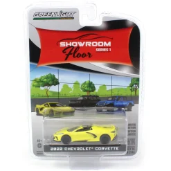 1/64 2022 Chevrolet Corvette Convertible, Accelerate Yellow, Showroom Floor Series 1