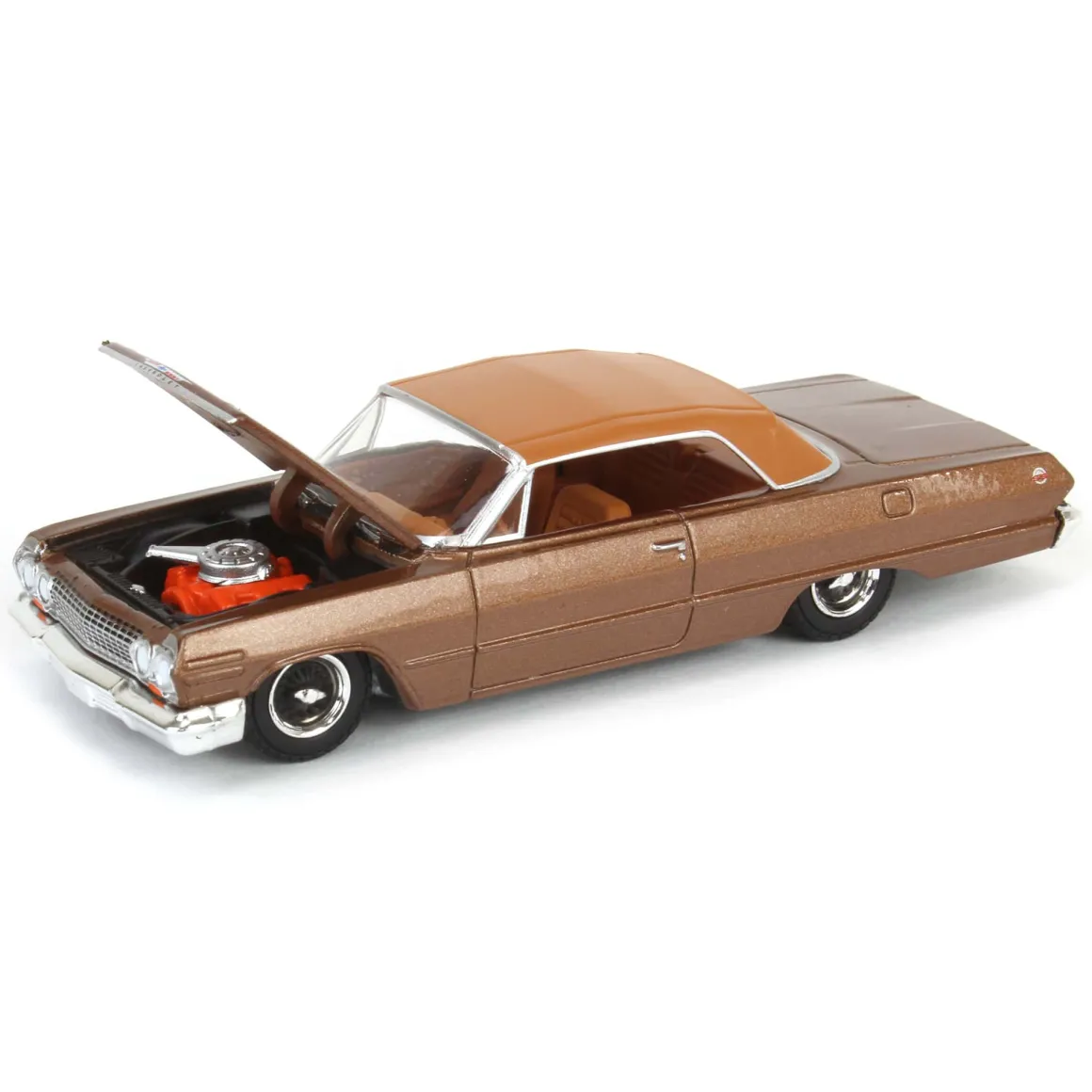 1/64 1963 Chevrolet Impala SS Convertible, Bronze Metallic, California Lowriders Series 6