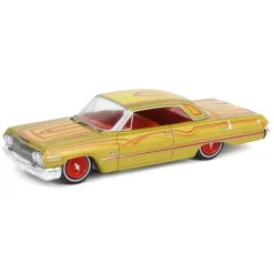 1/64 1963 Chevrolet Impala SS, Gold Metallic & Red, California Lowriders Series 4