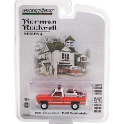 1/64 1981 Chevrolet K20 Scottsdale, Stockbridge Fire Dept., Norman Rockwell Series 4