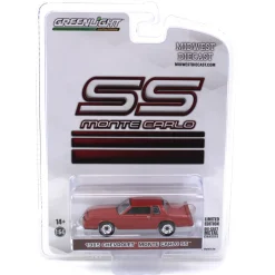 1/64 1985 Chevrolet Monte Carlo SS, Burgundy, Midwest Diecast Greenlight Exclusive