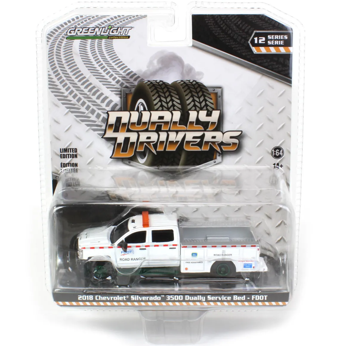 1/64 2018 Chevrolet Silverado 3500 Dually Service Bed, FDOT, Dually Drivers 12--CHASE UNIT