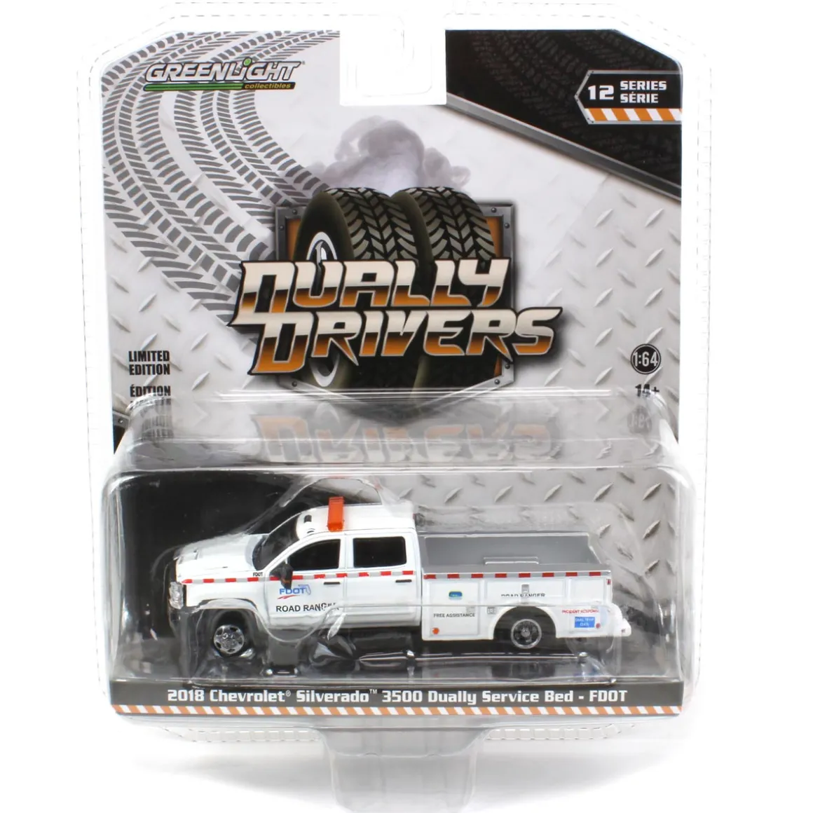 1/64 2018 Chevrolet Silverado 3500 Dually Service Bed, FDOT, Dually Drivers 12