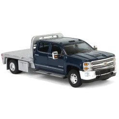 1/64 2016 Chevrolet Silverado 3500 Flatbed Dually, Blue, B&B Toys Exclusive