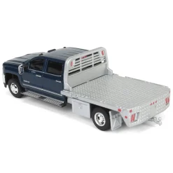 1/64 2016 Chevrolet Silverado 3500 Flatbed Dually, Blue, B&B Toys Exclusive