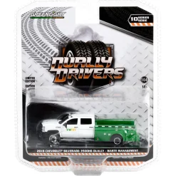 1/64 2018 Chevrolet Silverado 3500 Service Bed, Waste Management, Dually Drivers Series 10