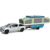 1/64 2024 Chevrolet Silverado High Country with Pop-Up Camper, Sterling Gray, Hitch & Tow Series 32