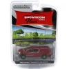 1/64 '22 Chevrolet Silverado LTD High Country w/ Camper Shell, Cherry Red, Showroom Floor Series 2 - Green Machine