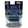 1/64 1979 Chevrolet Silverado Pickup Blue with Flames, M2 Machine MIJO Exclusive