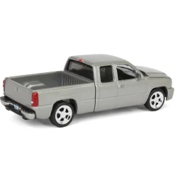1/64 2006 Chevrolet Silverado SS Extended Cab Fleetside Pickup Truck, Silver, Auto World