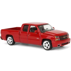 1/64 2006 Chevrolet Silverado SS Extended Cab Fleetside Pickup Truck, Victory Red, Auto World