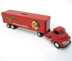 1/43 1950 Chevrolet Truck & Trailer Bank with Miller Brewing Company Logos