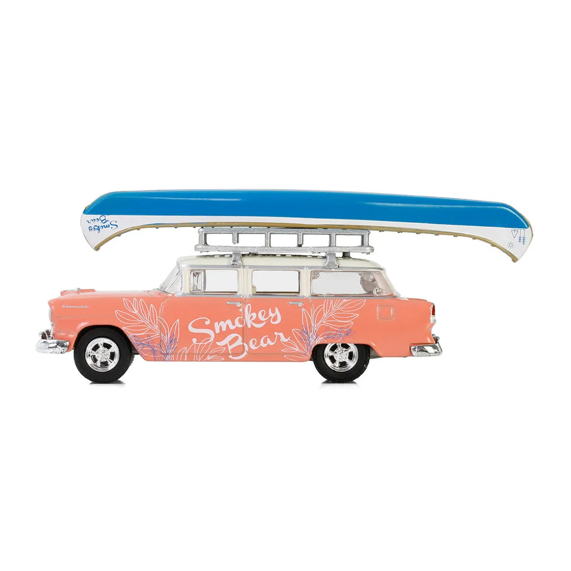 1/64 1955 Chevrolet Two-Ten Townsman with Roof Rack & Canoe, Smokey Bear Series 4