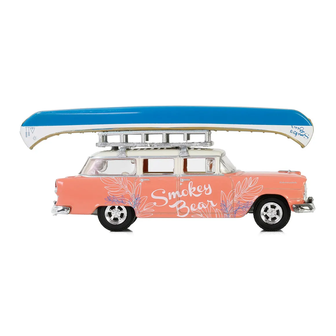 1/64 1955 Chevrolet Two-Ten Townsman with Roof Rack & Canoe, Smokey Bear Series 4