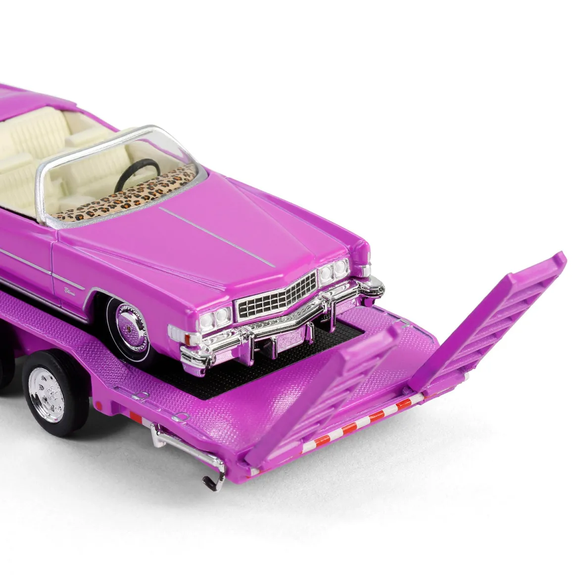 1/64 1972 Chevy C30 with Heavy Duty Car Hauler & 1974 Cadillac Eldorado, True Romance, Hollywood Hitch & Tow Series 13