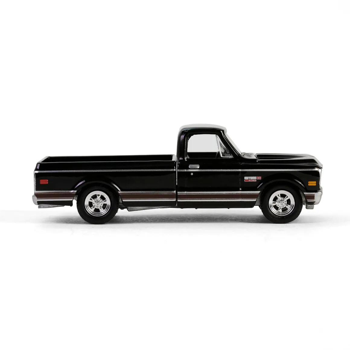 1/64 1972 Chevy Cheyenne C10 Short Bed, Black, Hobby Exclusive