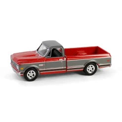 1/64 1972 Chevy Cheyenne C10 Short Bed, Ruby Red & Gunmetal Gray, Hobby Exclusive