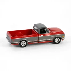 1/64 1972 Chevy Cheyenne C10 Short Bed, Ruby Red & Gunmetal Gray, Hobby Exclusive