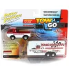 1/64 1965 Dodge A-100 Pickup with Enclosed Trailer, Ramchargers, Johnny Lightning Tow & Go