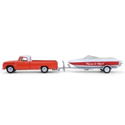 1/64 1967 Dodge D-100 with Boat and Trailer, Hitch & Tow Series 33