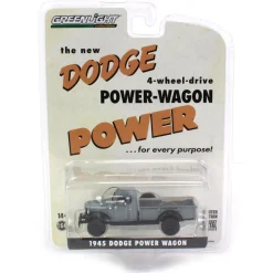 1/64 1945 Dodge Power Wagon, Anvil Gray, Greenlight Exclusive Production