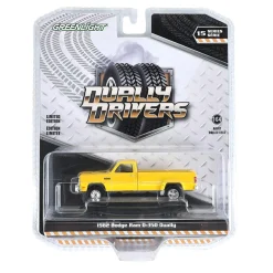 1/64 1982 Dodge Ram D350 Dually, Construction Yellow, Dually Drivers Series 15