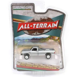 1/64 1992 Dodge Ram D250 Power Ram Lifted with Rollbar, Sterling Silver, All-Terrain Series 16