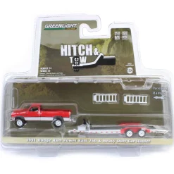 1/64 1991 Dodge Ram Power Ram 250 with Heavy Duty Car Hauler, Hitch & Tow Series 31