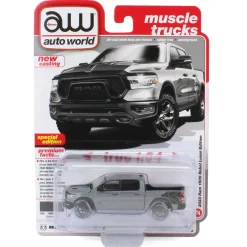 1/64 2023 Dodge Ram Rebel Lunar Edition, Gray, Auto World