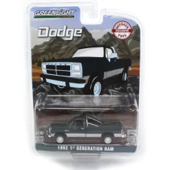 1/64 1992 Dodge Ram 1st Generation, Lifted, Green & Silver, Outback Toys Exclusive