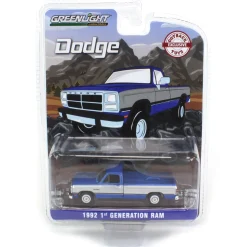 1/64 1992 Dodge Ram 1st Generation, Blue & Silver, Outback Toys Exclusive