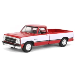 1/64 1992 Dodge Ram 1st Generation, Red & White, Outback Toys Exclusive