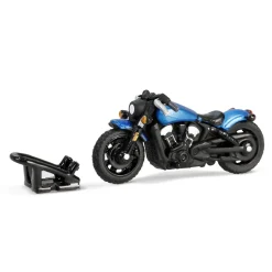 1/64 2021 Ford Bronco Black Diamond with Utility Trailer & Motorcycle, Velocity Blue, Hitch & Tow Series 32