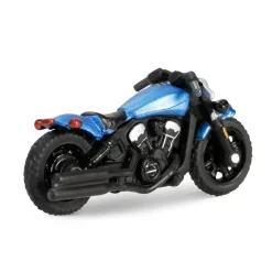 1/64 2021 Ford Bronco Black Diamond with Utility Trailer & Motorcycle, Velocity Blue, Hitch & Tow Series 32