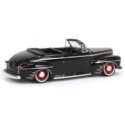 1/64 1947 Ford Deluxe Convertible Lowrider, Black & Red, California Lowriders Series 5