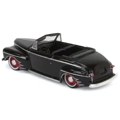 1/64 1947 Ford Deluxe Convertible Lowrider, Black & Red, California Lowriders Series 5