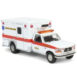 1/64 1995 Ford F-350 Ambulance, Detroit First Dept. EMS, First Responders, Hobby Exclusive