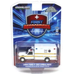 1/64 1994 Ford F-350 Ambulance, Washington DC Metro Transit Police, First Responders, Hobby Exclusive