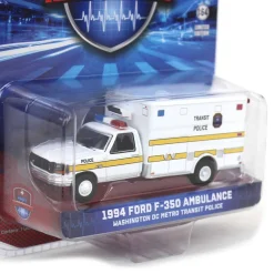 1/64 1994 Ford F-350 Ambulance, Washington DC Metro Transit Police, First Responders, Hobby Exclusive