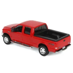 1/64 2004 Ford F-250 Super Duty Crew Cab Pickup Truck, Bright Red, LP Diecast Garage Exclusive
