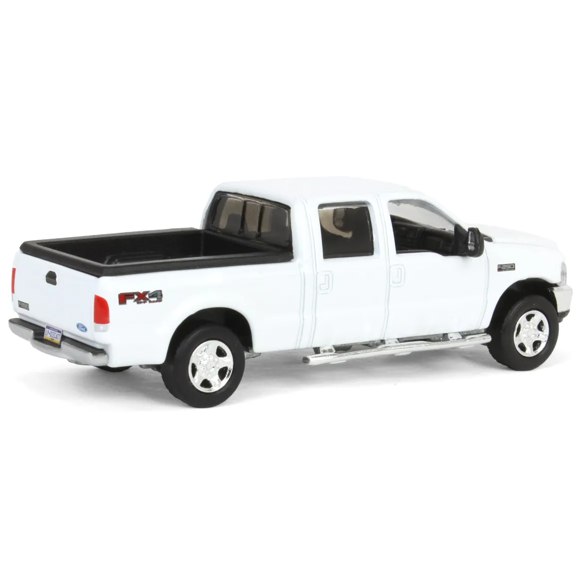 1/64 2004 Ford F-250 Super Duty Crew Cab Pickup Truck, Winter White, LP Diecast Garage Exclusive