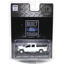 1/64 2004 Ford F-250 Super Duty Crew Cab Pickup Truck, Winter White, LP Diecast Garage Exclusive